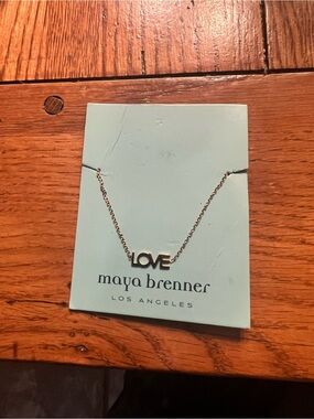 Maya Brenner Silver LOVE Pendant Necklace